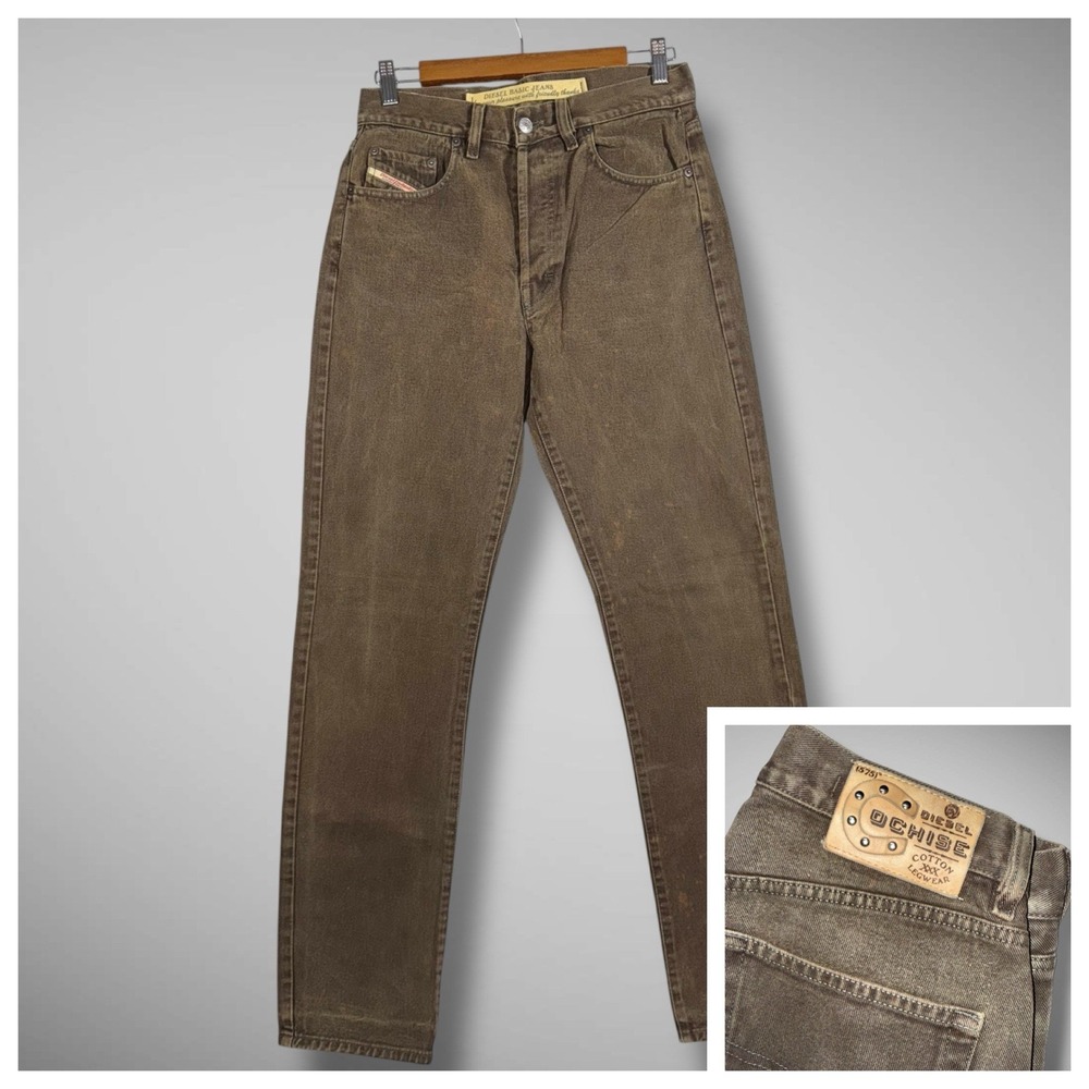 Diesel Cochise Jeans Men's 29x32 Brown Italy‎ Vintage Straight Authentic Western